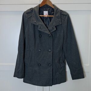 Bongo Charcoal Double-Breasted Peacoat Y2K medium